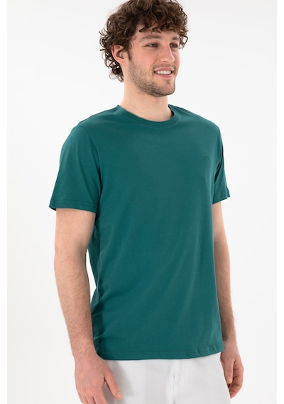 U.S. Polo Assn. Erkek Regular Fit Bisiklet Yaka Koyu Yeşil Basic Tişört 50305928-VR101 U.S. Polo Assn. Erkek Regular Fit Bisiklet Yaka Koyu Yeşil Basic Tişört 50305928-VR101