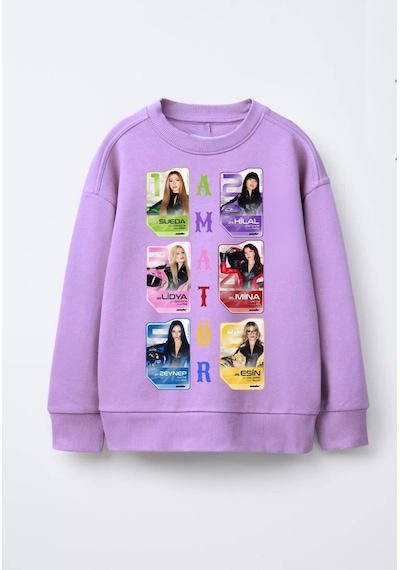 Seabubbles Manifest Amatör Kız Çocuk Sweatshirt Lila