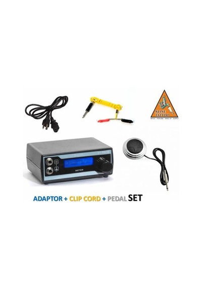 Xl-758 Tattoo Dövme Makinesi Adaptör + Clıp Cord + Pedal Set - Çi