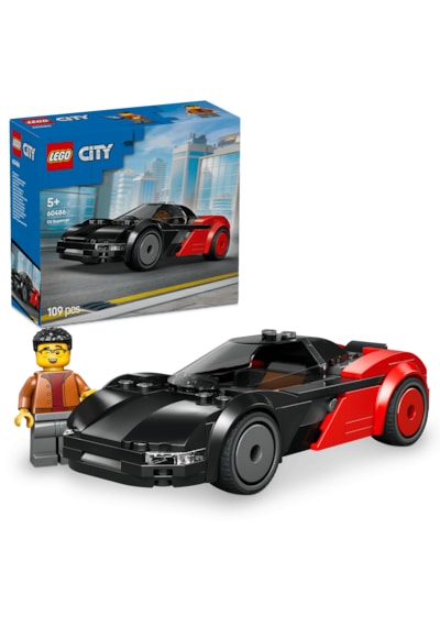 LEGO® City Elektrikli Süper Araba Yapım Seti 60486-5 Yaş Üzeri Çocuklar için Sürücü Minifigürlü Yaratıcı Oyuncak Yapım Seti (109P)