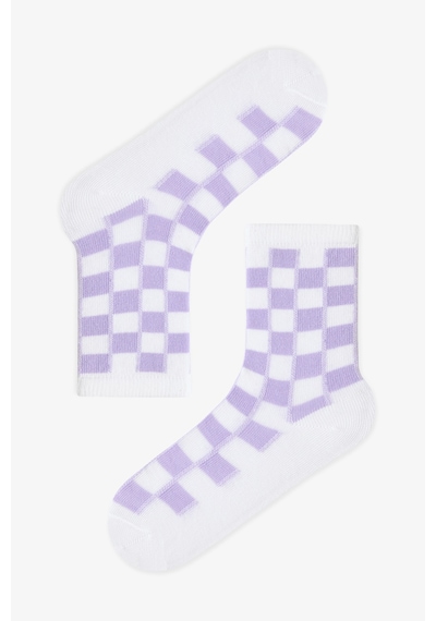 Penti Renkli Kız Çocuk Bright Checkerd 3'lü Soket Çorap