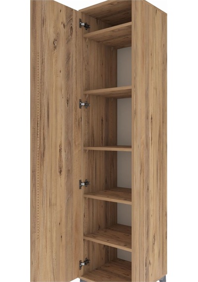 Hyperion Dolap 5 Raflı Tek Kapaklı 44x44x195 Çam-çam Çam