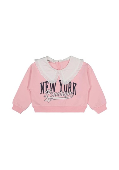 Civil Girls NewYork Baskılı 2-5 Yaş Sweatshirt Pembe