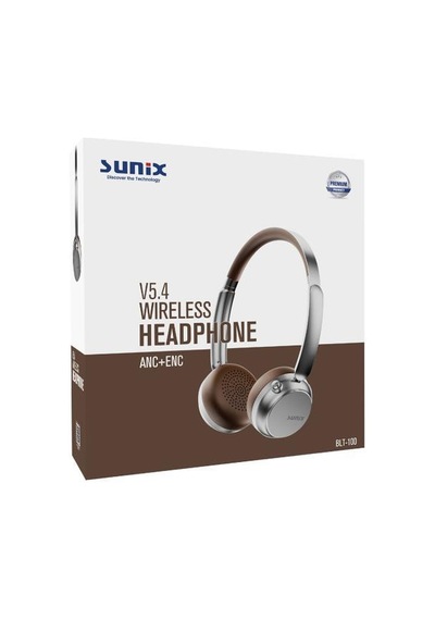 Sunix BLT-100 ANC+ENC Kablosuz Bluetooth 5.4 Kulak Üstü Kulaklık