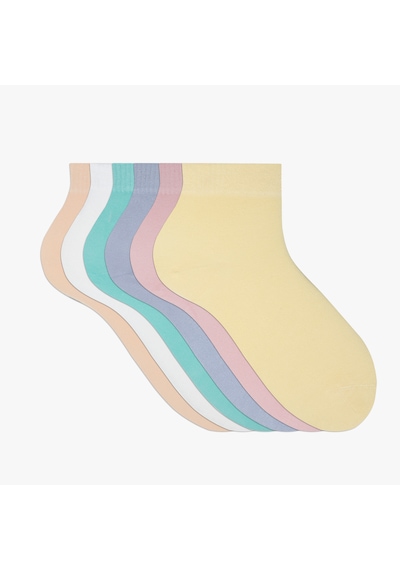 Dikişsiz Bambu Kadın Çorap Karma Pastel Renk Çorap Kutulu 6 Çift Premium Mix Düz Pastel Çorap Karışık Renk