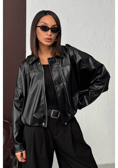 Verymoda Suni Deri Mont F2035 Siyah