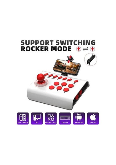 Bsp Y02 Joystick Switch Ps3 Ps4 Pc Android Apple Uyumlu iPad Mf Tv Retro Oyun Konsolu Joystick Beyaz