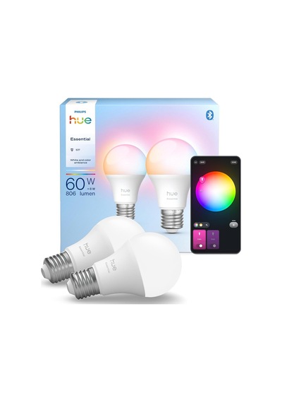 Philips Hue Essential 8w E27 806 Lumen Renkli Akıllı Ampul A60 2'li Ekopaket Diğer