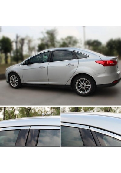 Ford Focus 3 Sedan Krom Cam Çerçevesi 2011-2017 16 Parça