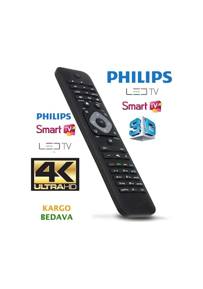 Philips Uyumlu 4K Uydulu Smart 3D Led Lcd Tv Kumandası