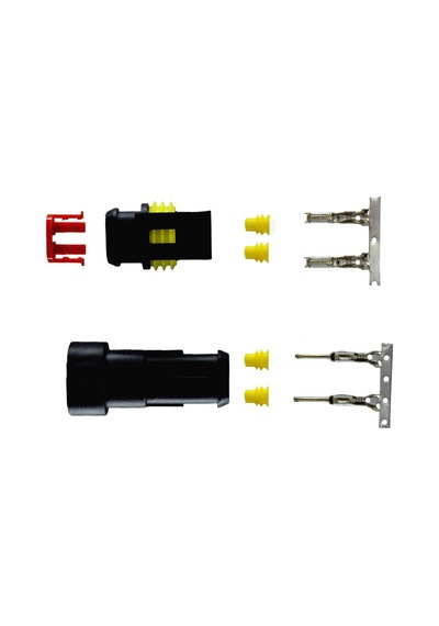 1 Takım 2 Pin Demonte Süper Seal Erkek Dişi Elektrik Soketi Su Geçirmez Konnektör