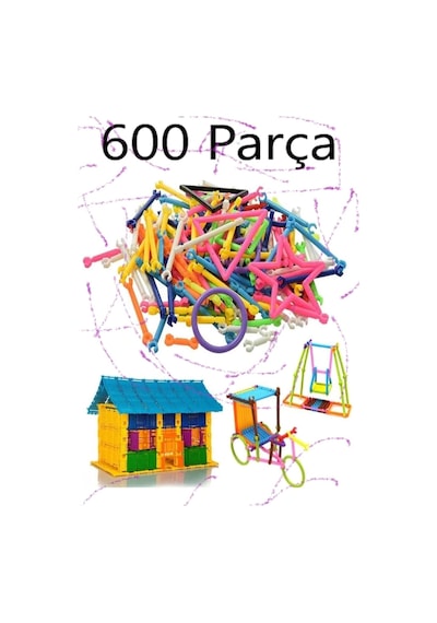 Hyd 600parça Eğitici Oyuncak Bloklar Yapboz Puzzle Bultak Zeka Algı Gelişim Oyuncağı Geometrik Çubuklar