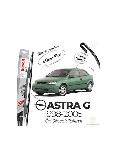 Opel Astra G Ön Silecek Takımı 1998-2005 Bosch Eco