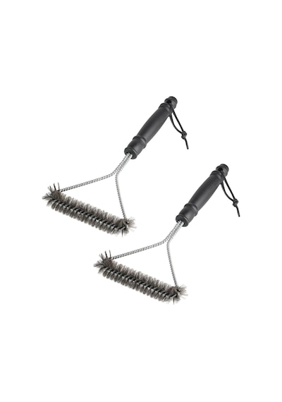 Bbtcxjs 2 Adet Izgara Fırçası, Izgara Fırçası, 30 Cm Paslanmaz Çelik Izgara Temizleme Fırçası, Üçgen 360