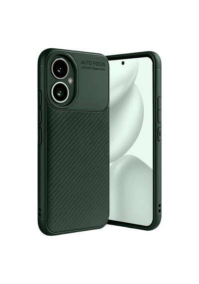 Honor 400 Kılıf Auto Focus Karbon Kapak - Koyu Yeşil -