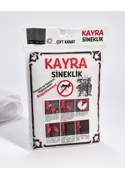 Çift Kanat Pencere Tül Sineklik 130x150 Cm 5 Cm Cırt Cırt Bantlı, Kesilebilir, Kolay Montajlı P