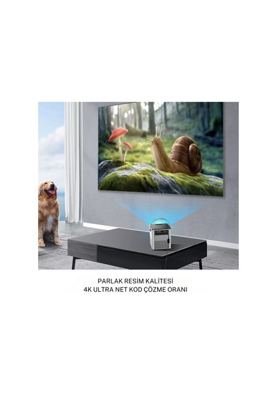 Taşınabilir Sinema Projektörü Dahili Hoparlör 1920 1080p Ev Sineması Bluetooth Android 11 Akıllı