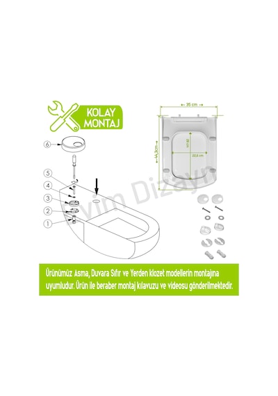 Aqua Bagno Urban Yavaş Kapanan Klozet Kapağı