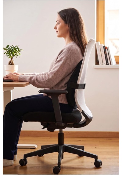 Ergonomik Ayarlanabilir Sırt Desteği Slım Ofis Koltuğu Çok Renkli