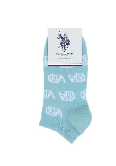 U.S. Polo Assn. U.s. Polo Assn. Kadın 2'lü Patik Çorap Yelp Mavi
