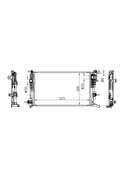 Oris Radyatör Brazing Scenic 3 1.5 Dcı 1.4 08 Mek 625x368x26 Orıs Brn062026 214100002r