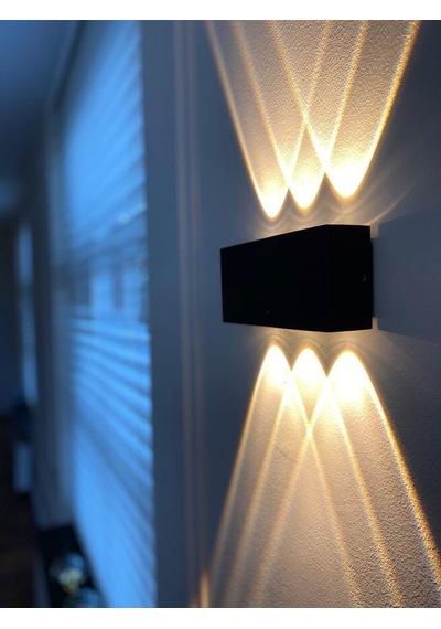 Elektrikle Çalışır, 12 Watt Amber Işık Ledli, İç Ve Dış Mekan Aplik, Yüksek Işık Güçlü Led Aplik Amber