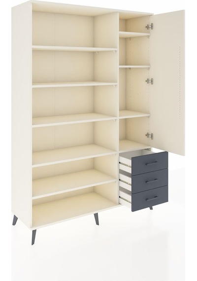 Hyperion Dolap 9 Raflı 3 Çekmeceli Tek Kapaklı 132x44x195 Aytaşı-aytaşı/antrasit Aytası/antrasıt Hyperion Dolap 9 Raflı 3 Çekmeceli Tek Kapaklı 132x44x195 Aytaşı-aytaşı/antrasit Aytası/antrasıt