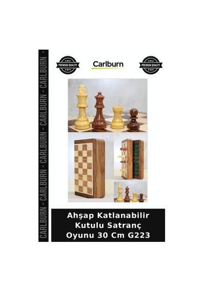 Ahşap Katlanabilir Kutulu Satranç Oyunu 30 Cm G223 Gelişim Seti Aile Aktivitesi Hobi Ürünü