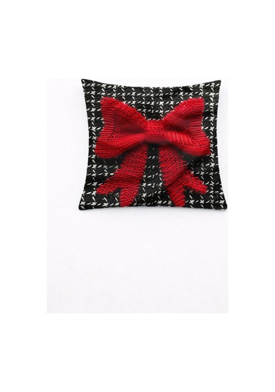 3 Boyutlu - Tül Fiyonk Detaylı Çift Taraflı Dekoratif Kırlent Kılıfı 45x45 Cm Çok Renkli