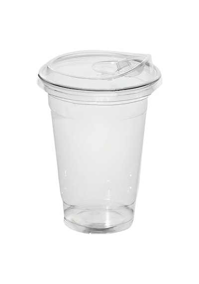 470 Cc Plastik Pet Bardak 100 Adet Limonata Milkshake Bardağı Klips Kapaklı