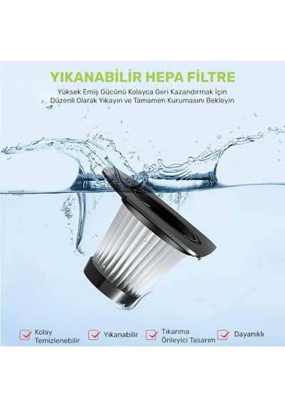 12v Araç Süpürgesi Için Yedek Hepa Filtre Genel