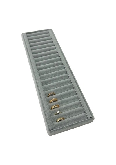 Yerli Üretim Süet Kumaş Gri Renk 35/11 Cm Kelepçe-bileklik Sergileme Standı Çok Renkli