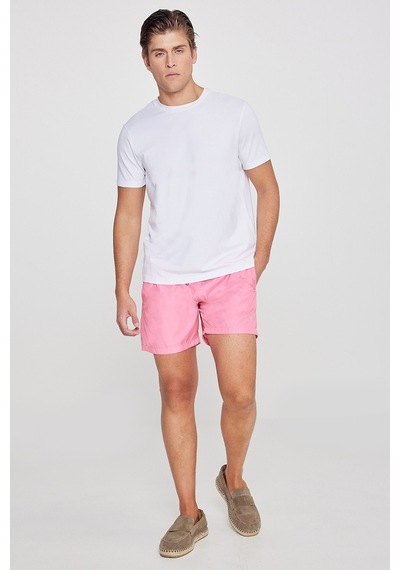 Ac&co / Altınyıldız Classics Erkek Pembe Standart Fit Normal Kesim Hızlı Kuruyan Yan Cepli Desenli Mayo Pembe
