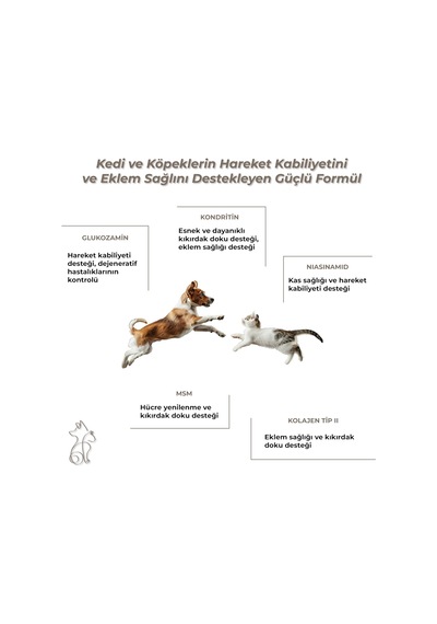 Joints&mobility, Glukozamin, Kondritin, Kolajen, Kedi Ve Köpek, 60 Tablet