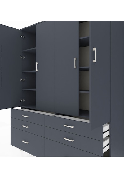 Hyperion Gardrop 8 Raflı 6 Çekmeceli 4 Kapaklı 176x44x221 Antrasit-antrasit Antrasit Hyperion Gardrop 8 Raflı 6 Çekmeceli 4 Kapaklı 176x44x221 Antrasit-antrasit Antrasit