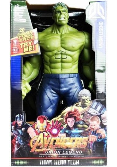 Hulk Yeşil Dev Adam Oyuncak Karakter Figür Sesli Işıklı 30 Cm