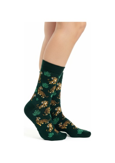 Gost Liria Tiger Socks Desenli Unisex Soket Çorap Yeşil