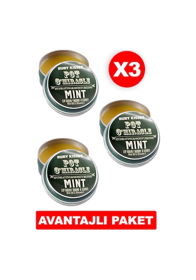 Ruby Kisses Nane Yağı Dudak Nemlendiricisi 3 x 10 G