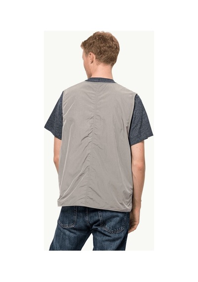 Jack Wolfskin Vest M Seersucker Erkek Yelek Ash Grey - 326476200 Ash Grey