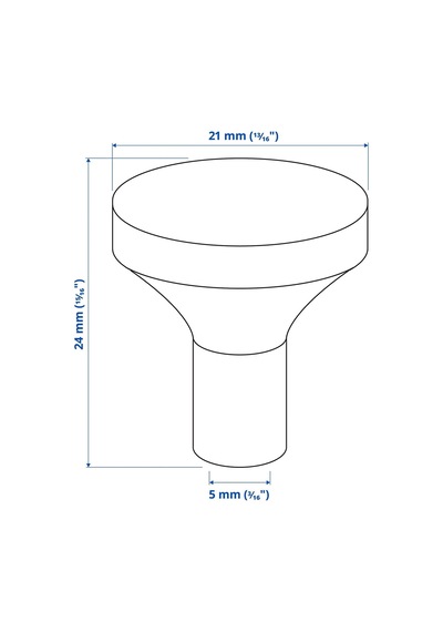Ikea Bagganäs 2'li Mobilya Kulpu 21 Mm Krom