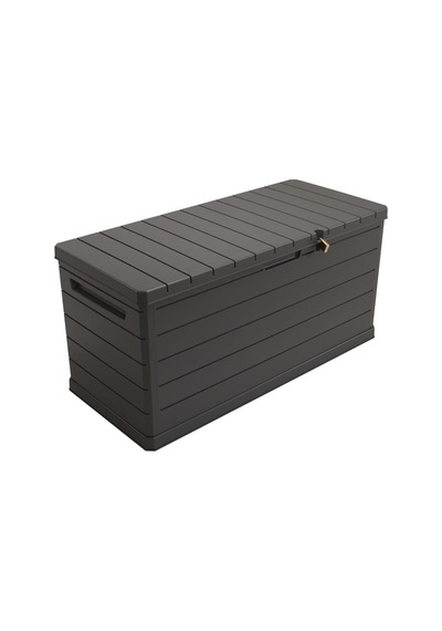 Plast Amalfi Bahçe Sandığı Plastik Koyu Gri 340 Lt A350 52x119x57 Cm