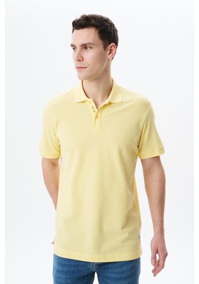 AR-MA Arma Erkek Regular Fit Basic % 100 Pamuk Pike Polo Yaka Tişört Y29374354802 Sarı