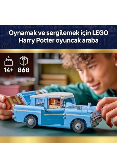 LEGO® Harry Potter™ Sihirli Uçan Ford Anglia™ 76470 - 14 Yaş ve Üzeri için Figür İçeren Yaratıcı Oyuncak Yapım Seti (868 Sayfa)