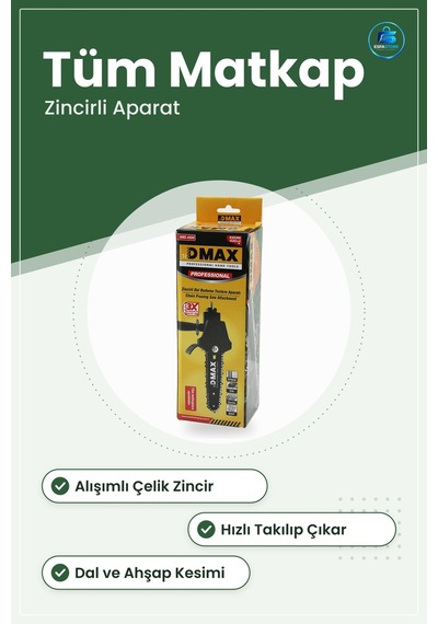Budama Testeresi Zincirli Matkap Aparatı Tüm Matkaplara Uyumlu Da