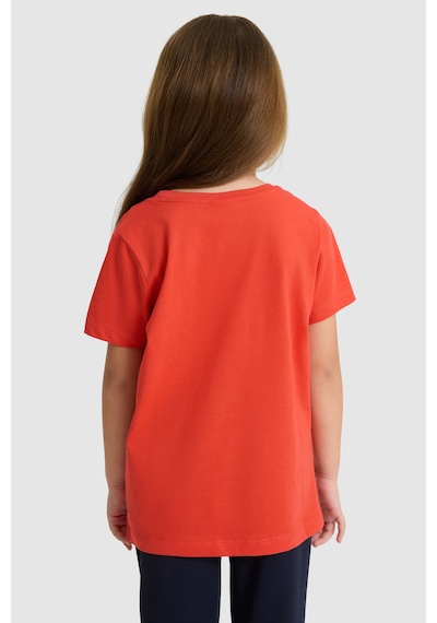 U.s. Polo Assn. Kız Çocuk Kırmızı Tişört Basic 50325631-vr213 Rısk Red