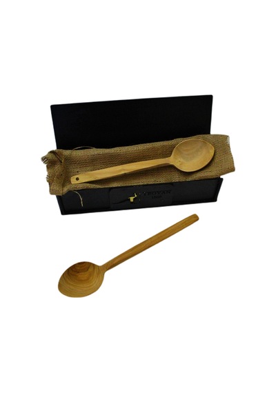 30 CM Büyük Boy Zeytin ve Şimşir Tahta Kaşık Seti