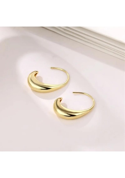 Dilaratrendhouse Çelik Pirinç Halka C Küpe Gold -günlük Ve Spor Tarz-2.5 Cm Boyut Dlra