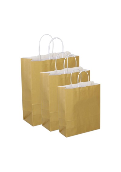 25x31x12 Gold Saplı Kağıt Çanta 25 Adet