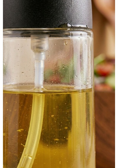 Loria 350 Ml Sprey Cam Yağdanlık, Püskürtmeli Zeytinyağı Ve Sıvıyağ Yağlık Şişesi Şeffaf