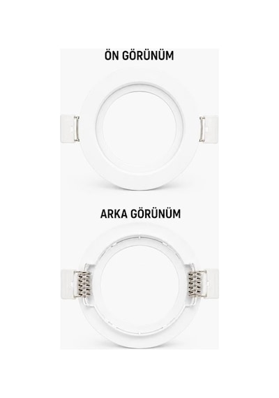 Yuvarlak Spot Armatür Kasası Beyaz 5 Adet Sıva Altı Plastik Boş Spot Kasa Diğer